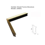 Close-up of gold solid wood frame structure for Modigliani reproduction, showcasing hand-carved texture and eco-friendly coating.