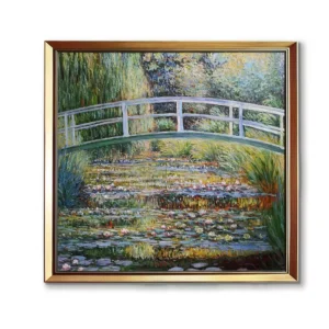 Custom Monet The Water-Lily Pond Oil Painting Replica in Gold Frame (2550G) - Hand-Painted Museum-Quality Artwork