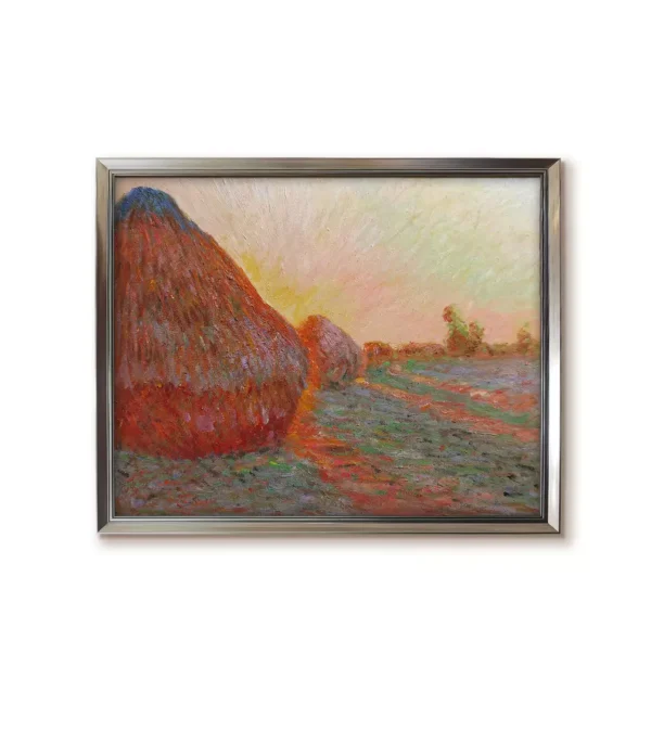 Modern brushed silver frame for Monet's Graynsta series