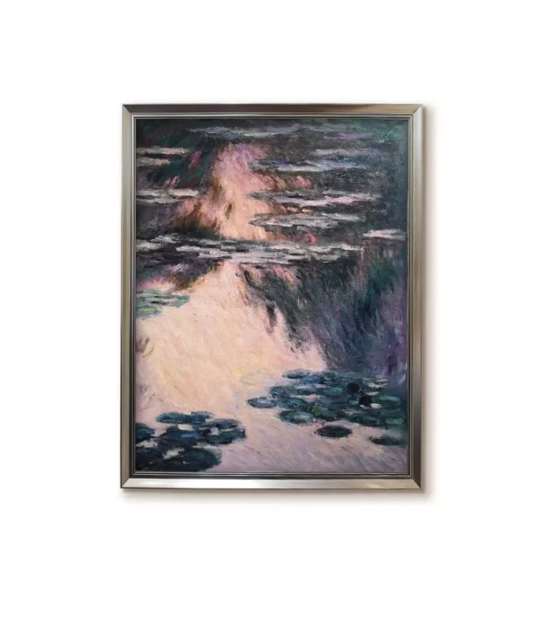 Silver Framed(2550S) Custom Monet The Water Lilies，Nymphéas 1907 Replica | Premium Canvas Art Prints