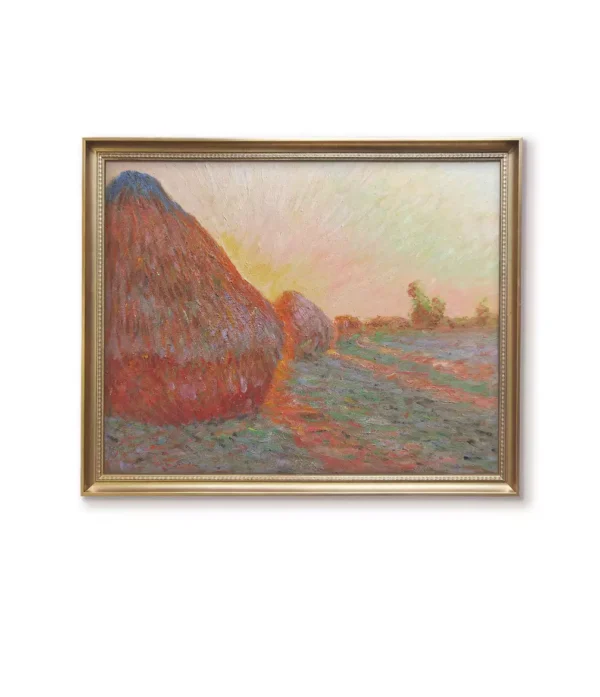 Claude Monet's Graynsta oil painting reproduction in ornate gold frame-4032G