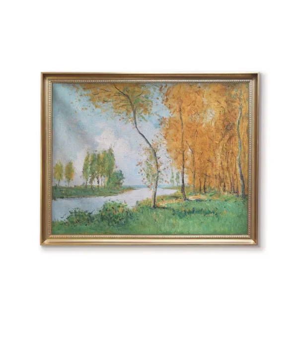 Golden framed(4032G) Claude Monet The Spring in Argentuil oil painting reproduction impressionist wall decor