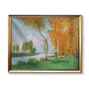 Golden framed(2550G) Claude Monet The Spring in Argentuil oil painting reproduction impressionist wall decor