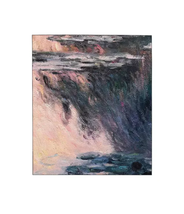 Brushstroke Details of Custom Monet The Water Lilies，Nymphéas 1907 Oil Painting Replica | Hand-Painted Canvas Art