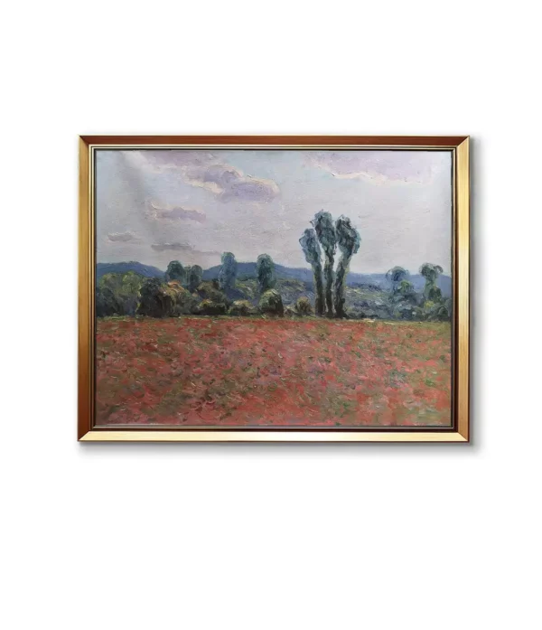 Claude Monet Poppy Field 1890 oil painting reproduction in elegant gold frame(2550G)