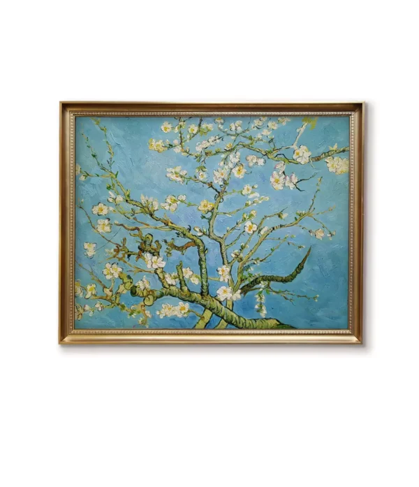 Van Gogh Almond Blossom reproduction in gold frame（4032G） - hand-painted oil painting replica