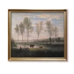 Camille Corot Souvenir Amiens Oil Painting Reproduction in Gold Frame(4032G) | Custom Museum-Quality Ar