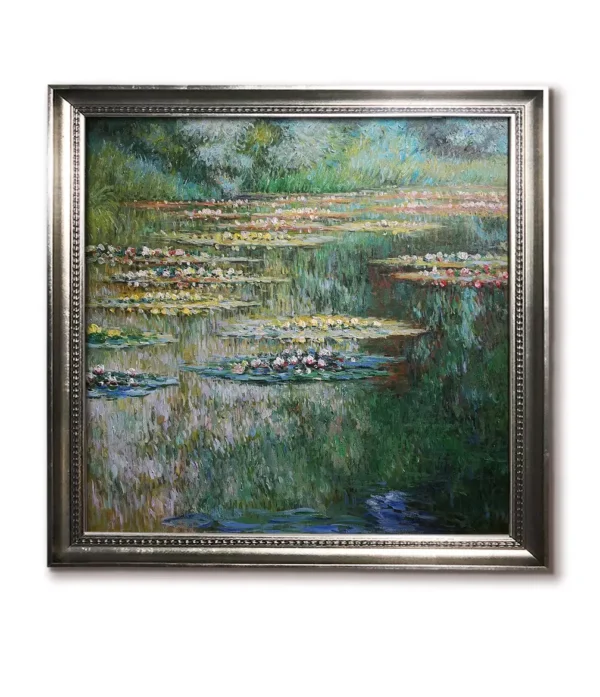 Modern silver framed(4032S) Monet Le Bassin des Nympheas hand-painted replica