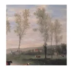 Close-Up Brushstrokes of Corot Souvenir Amiens Reproduction | Museum-Quality Texture