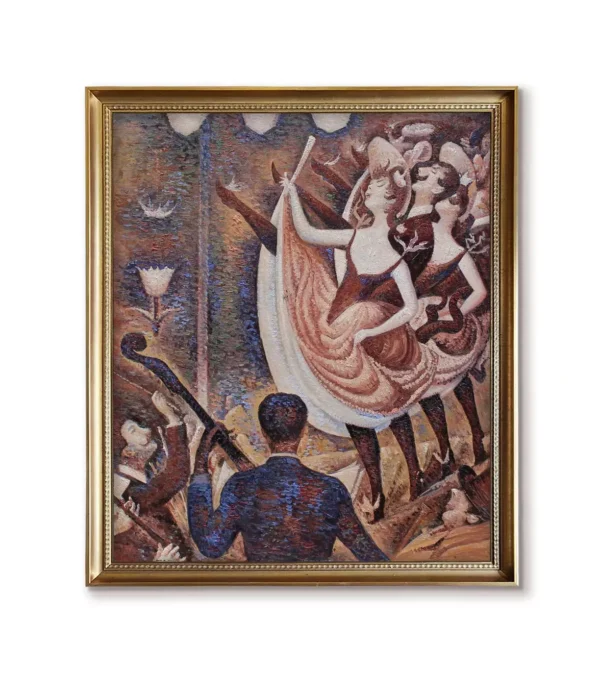 Georges Seurat Le Chahut reproduction in luxurious gold frame （4032G）- hand-painted oil painting copy