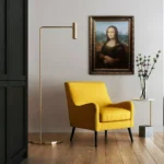 Mona Lisa custom oil painting reproduction in living room interior setting