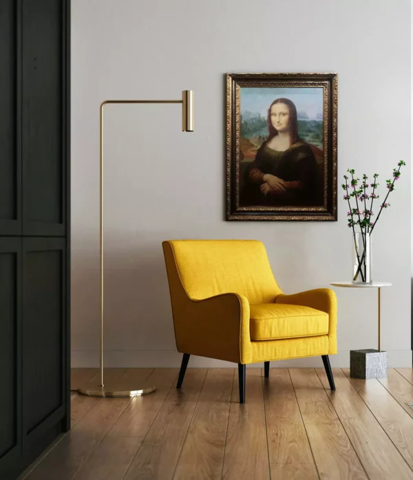 Mona Lisa custom oil painting reproduction in living room interior setting