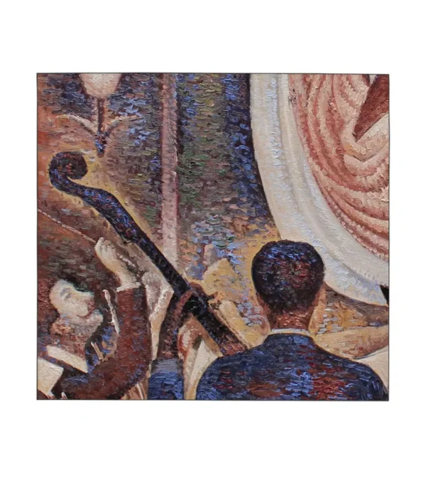Detailed brushwork of Georges Seurat Le Chahut reproduction - high-quality oil painting copy