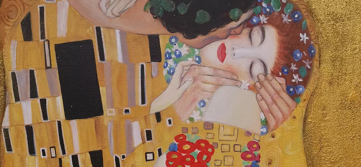 About 1 Dafen Oil Painting Customization Klimt 'The Kiss' Oil Painting Reproduction - Artists Arts Studio | Dafen Village Master Artists | Museum-Quality Detailing