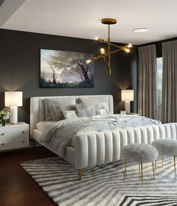 `Camille Corot oil painting reproduction in living room decor | Custom landscape art