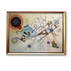 Kandinsky Composition VIII reproduction in gold frame 2550G - geometric abstract oil painting