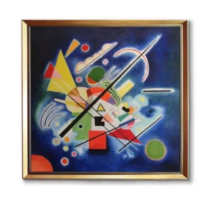 Wassily Kandinsky Blue Painting reproduction in gold frame 2550G, bold abstract colors