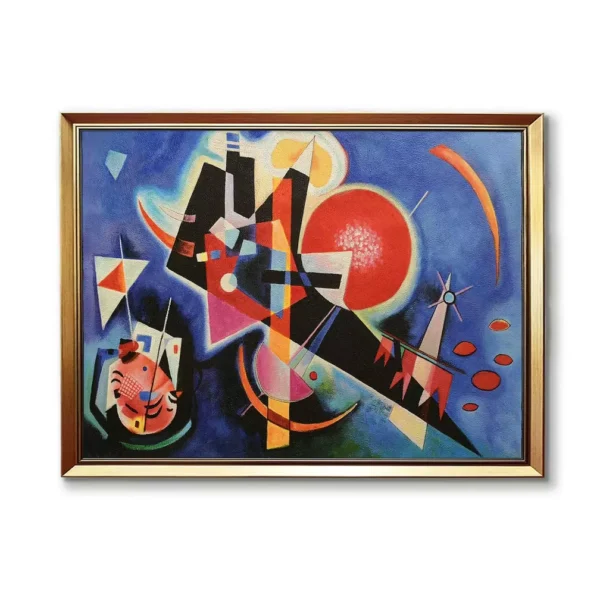 Wassily Kandinsky In Blue reproduction in gold frame 2550G, geometric abstract art