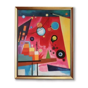 Wassily Kandinsky Heavy Red reproduction in gold frame 2550G, bold abstract expressionist colors