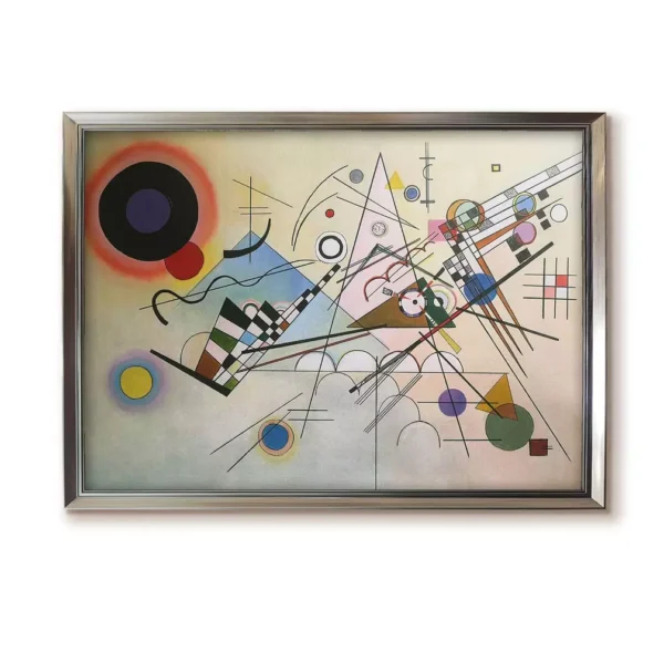 Modern silver framed 2550S Kandinsky Composition VIII - abstract art reproduction