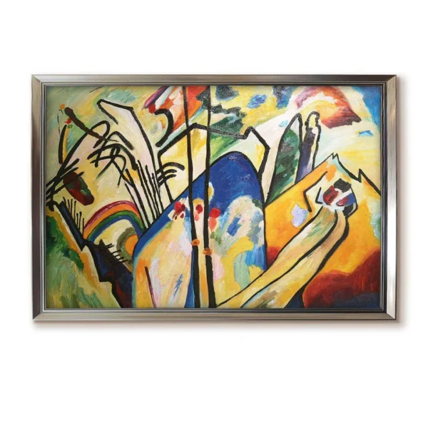 Kandinsky Composition IV reproduction in sleek silver frame(2550S)