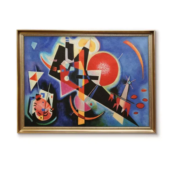 Wassily Kandinsky In Blue reproduction in gold frame 4032G, geometric abstract art