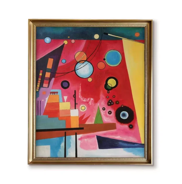 Wassily Kandinsky Heavy Red reproduction in gold frame4032G, bold abstract expressionist colors