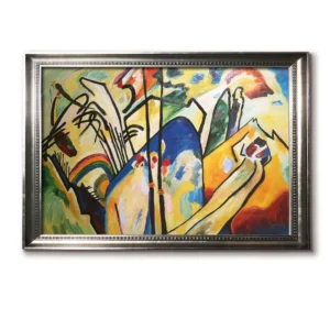 Kandinsky Composition IV reproduction in sleek silver frame(4032S)
