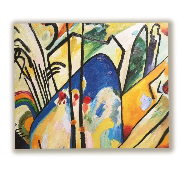 Detailed brushwork of Kandinsky Composition IV oil painting reproduction