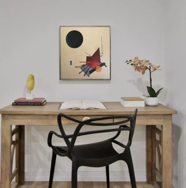 "Kandinsky Black Relationship reproduction in home decor, abstract wall art