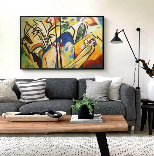 andinsky Composition IV reproduction displayed in a modern living room