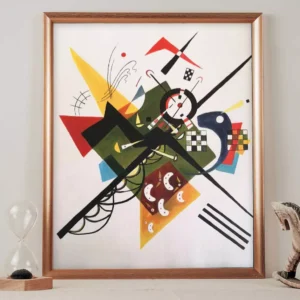 Kandinsky On White II Canvas Reproduction in Modern Interior - Colorful Abstract Wall Art