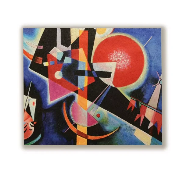 Close-up of Kandinsky In Blue reproduction, color technique