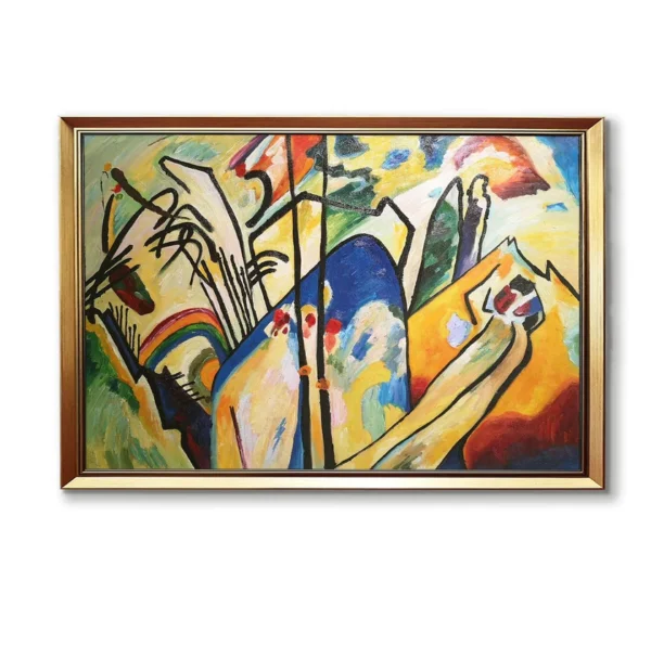 Kandinsky Composition IV reproduction with frame vs original