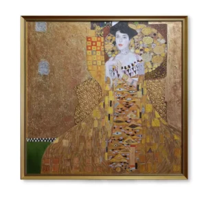 Golden framed-2550G Gustav Klimt Adele Bloch-Bauer oil painting reproduction with vibrant gold-leaf details